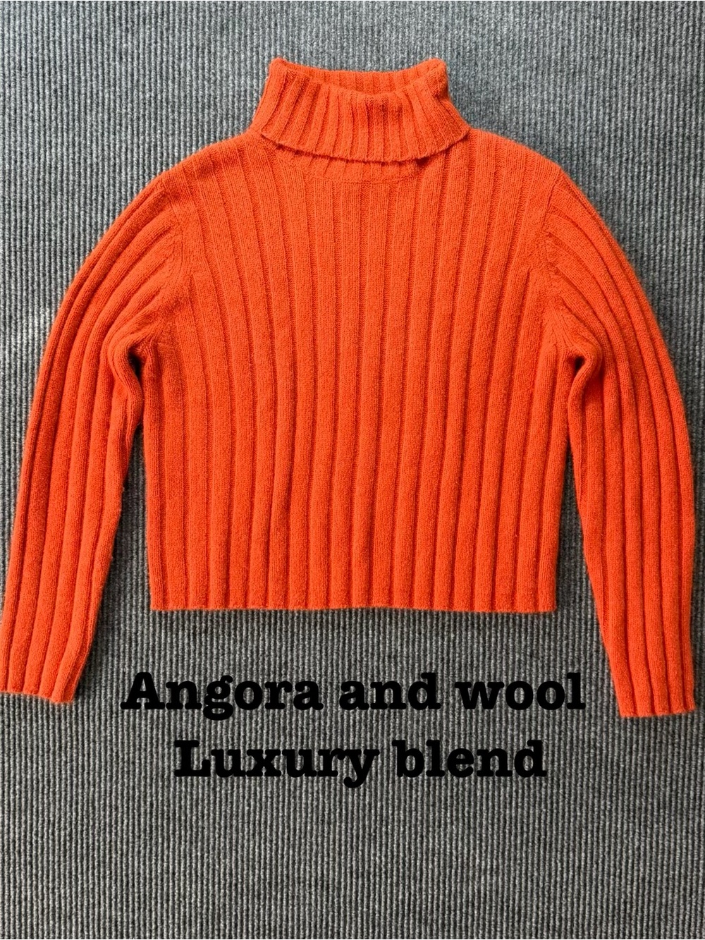 Ann Taylor Vintage Ribbed Angora-Wool Blend Turtleneck Sweater